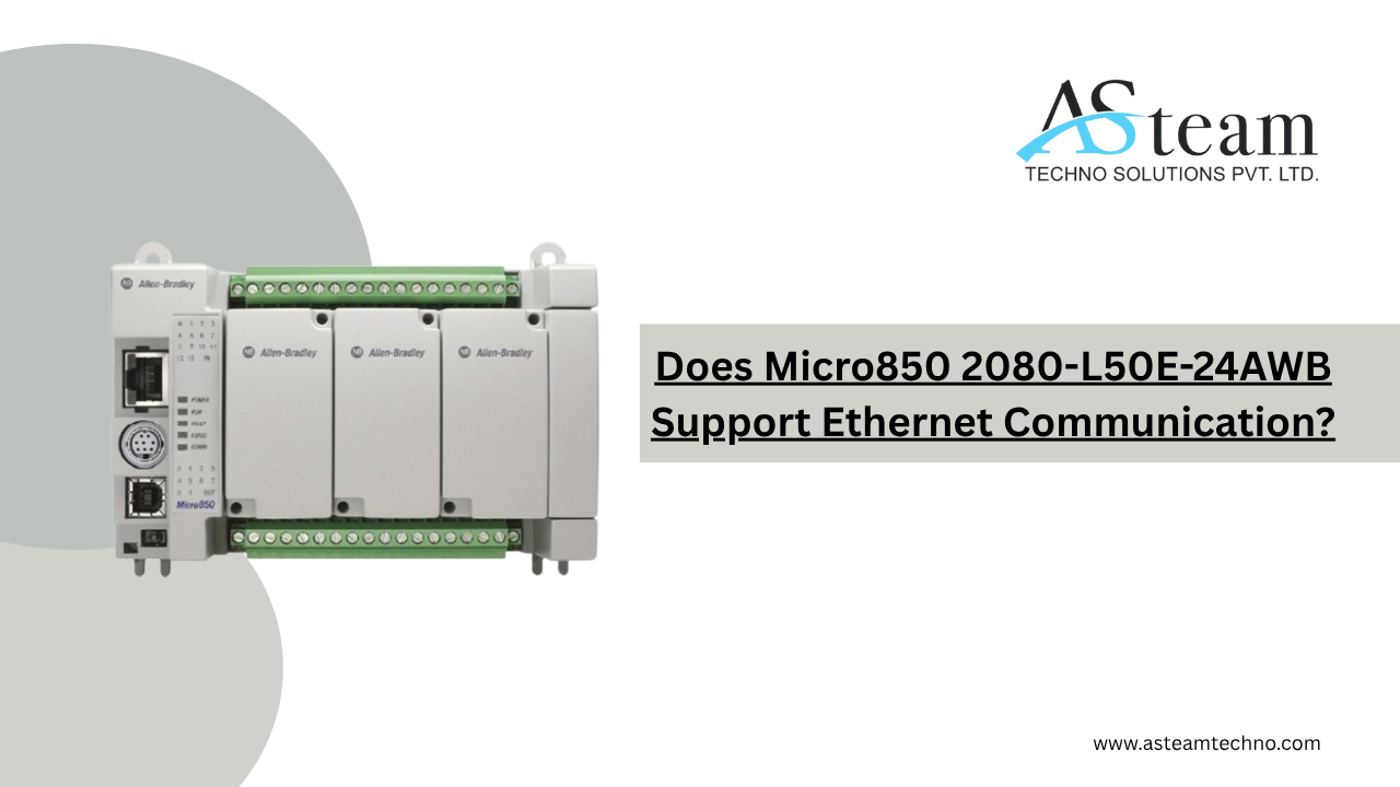 Does Micro850 2080-L50E-24AWB Support Ethernet Communication?
