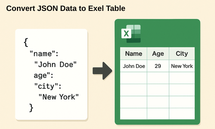 convert json data to excel table