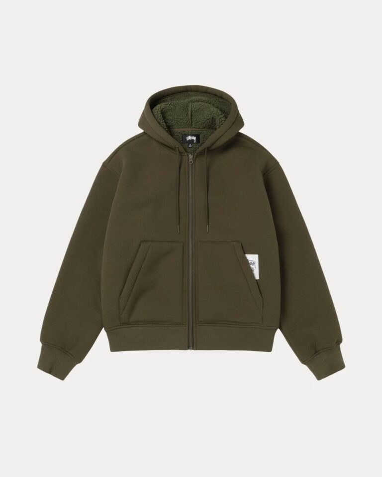 Stussy Bonded Sherpa Hoodie Green