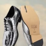 Maison Margiela Tabi Broken Mirror Lace-ups Silver