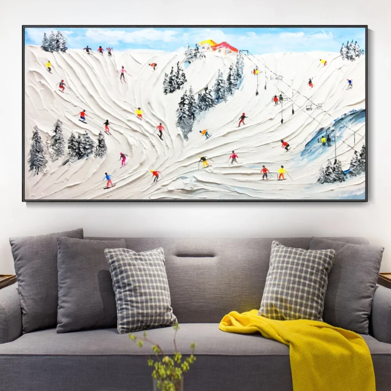 Black Plaster Art Minimalist Textured Painting