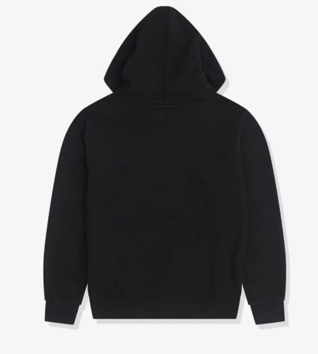 CDG White Printed Logo Hoodie Black